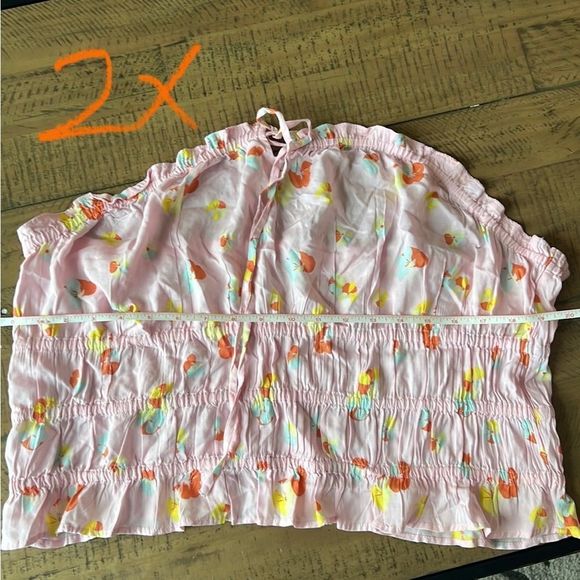 ⭐️3/$30⭐️BP Women BNWOT PINK floral tube top - Picture 8 of 9
